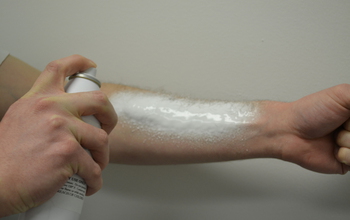 Arm with spray-on foam